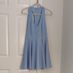 Lulu's Light Blue Backless Dress